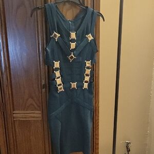 Bodycon Emerald Buckle Dress